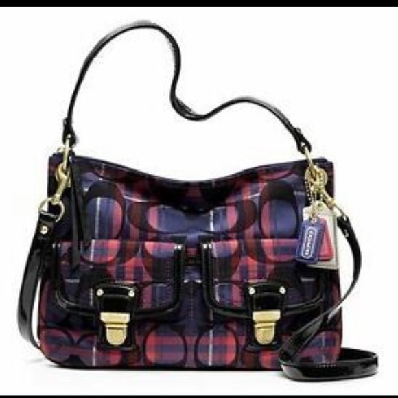 Coach Handbags - Coach poppy tartan hippie bag